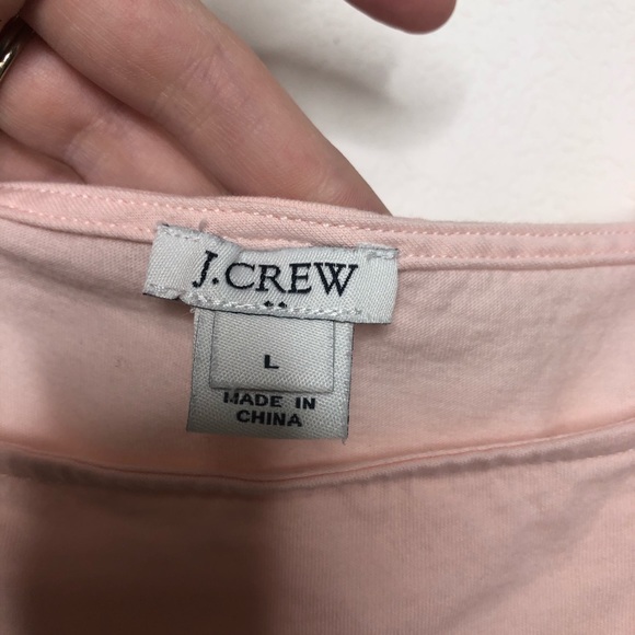 J. Crew Baby Pink Square Neck Tanktop Ruffle Hem - Picture 4 of 8
